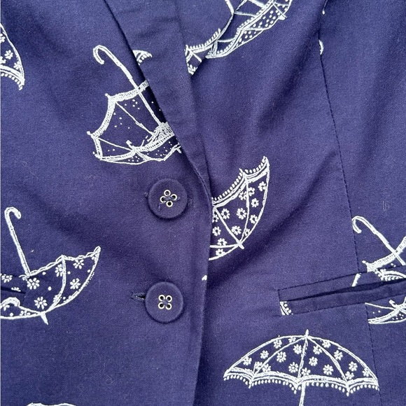 Sz-L-ModCloth umbrella blazer with mint/Tiffany blue cuffs-shoulder pads removed - Picture 4 of 9